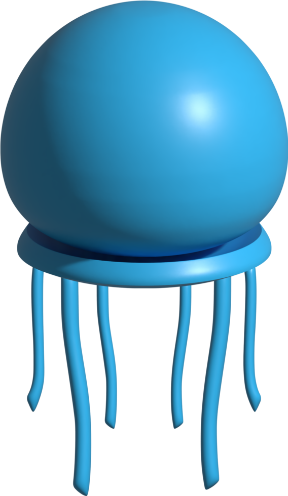 Ilustración 3D de medusas png