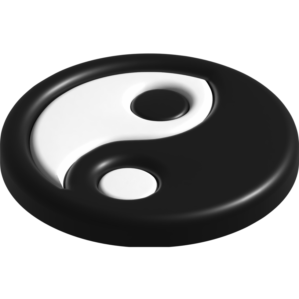 3d illustration of yin yang 17811949 PNG