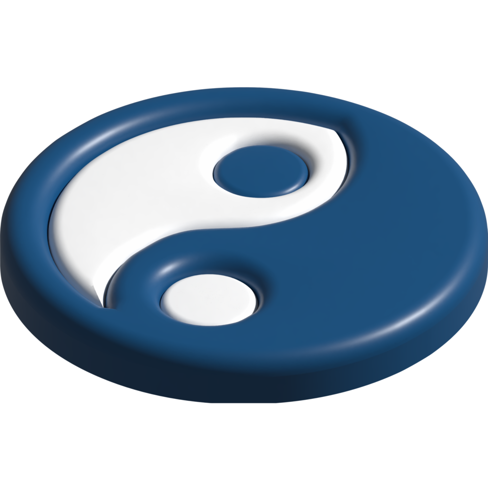 3d illustration of yin yang png