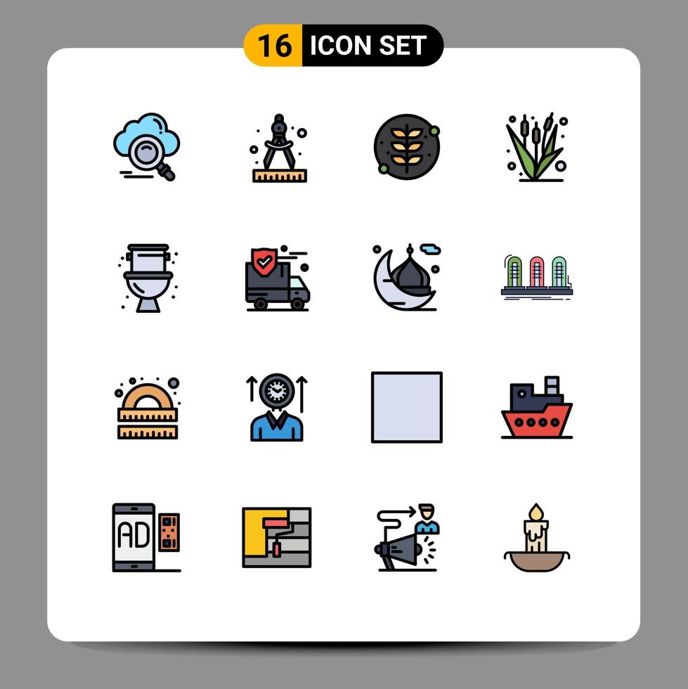 16 Creative Icons Modern Signs and Symbols of mechanical farming grow farm corn Editable Creative Vector Design Elements