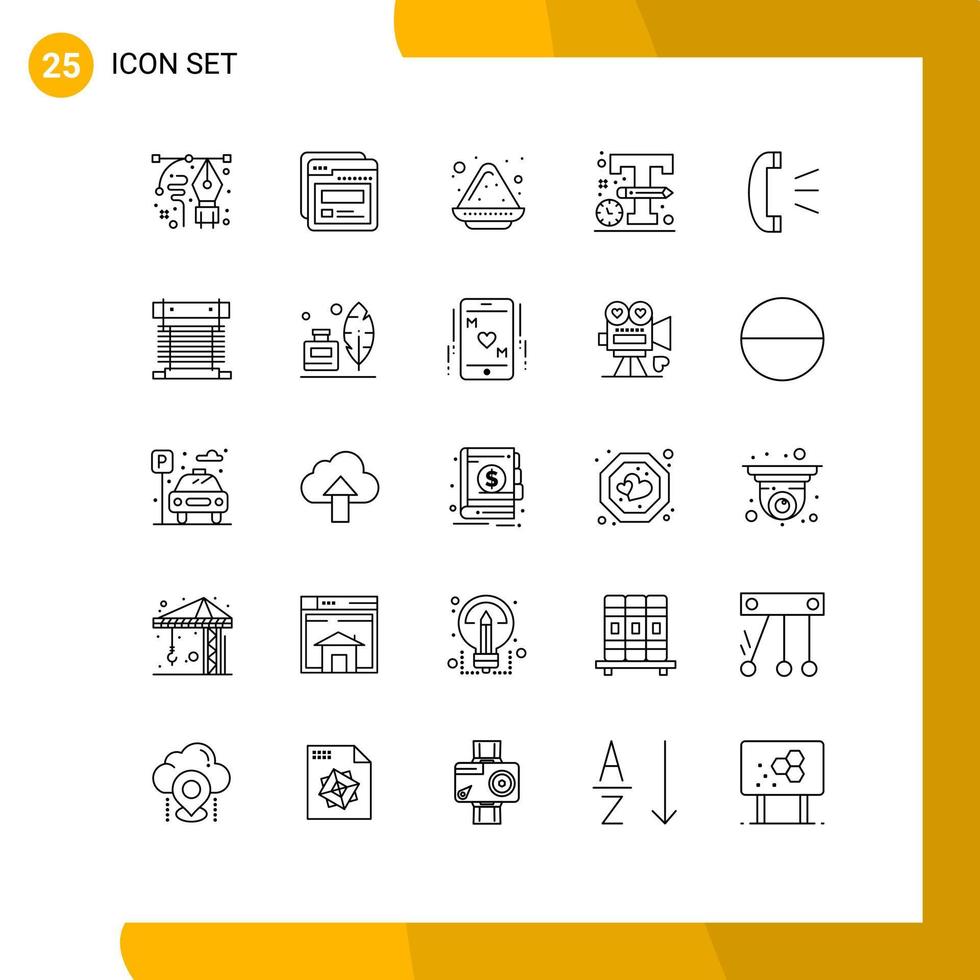 25 iconos creativos, signos y símbolos modernos de respuesta, boceto, ayuda, logotipo, polvo, elementos de diseño vectorial editables vector