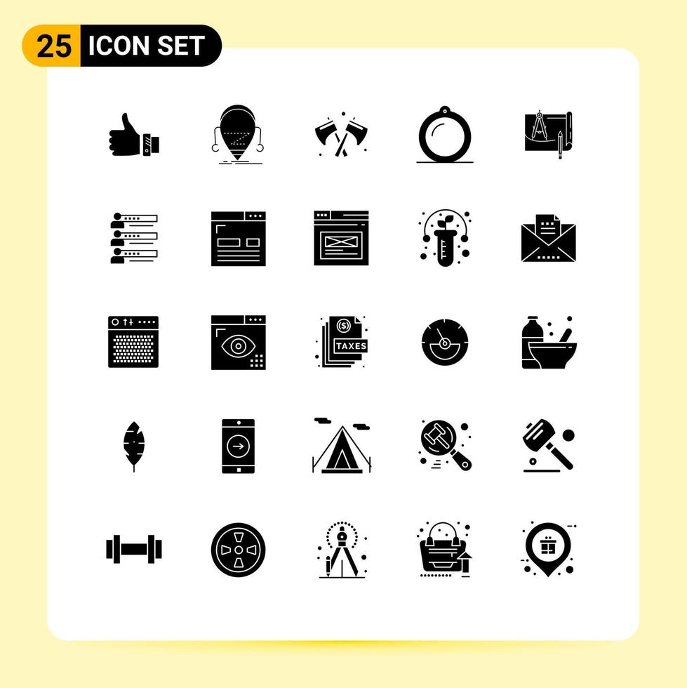 paquete de iconos de vector de stock de 25 signos y símbolos de línea para muebles de ventana herramienta de decoración de droides elementos de diseño de vector editables