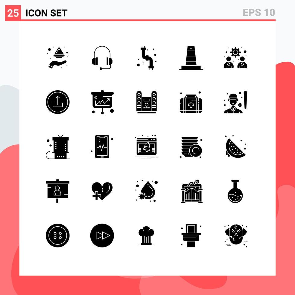 25 Creative Icons Modern Signs and Symbols of management under mechanical technology business Editable Vector Design Elements