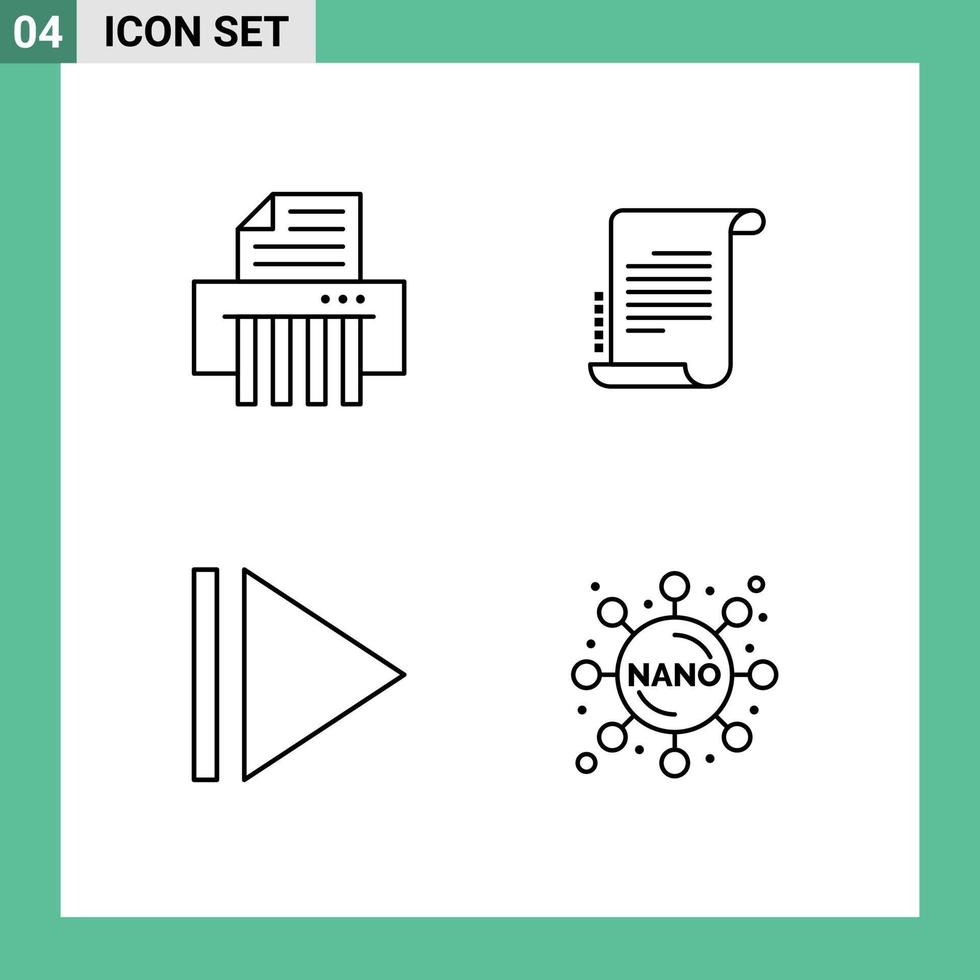 4 Line concept for Websites Mobile and Apps device experiment decree screenplay 91 Editable Vector Design Elements