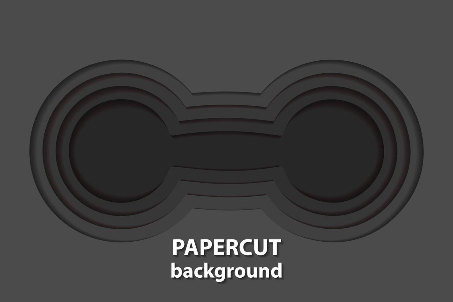 fondo vectorial con formas de corte de papel negro. Estilo de arte de papel abstracto 3d, diseño de diseño para presentaciones de negocios, volantes, carteles, impresiones, decoración, tarjetas, portada de folleto. vector