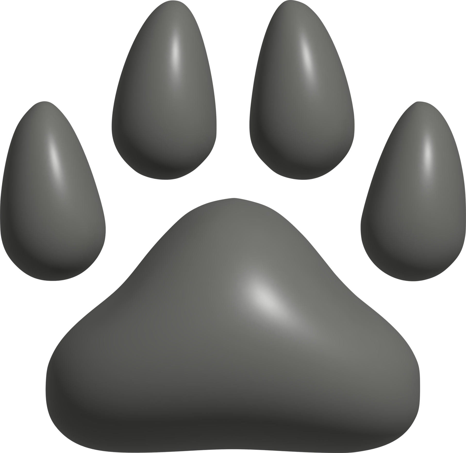 3d illustration of paw prints 17816161 PNG