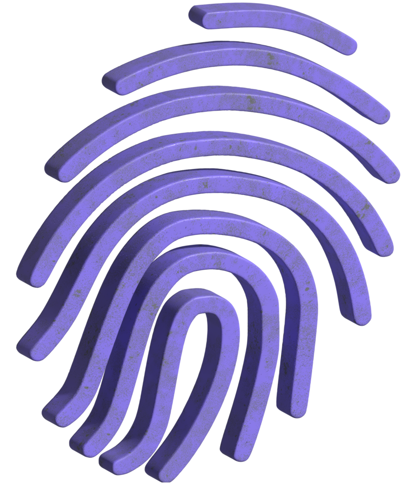 3d illustration of finger print png