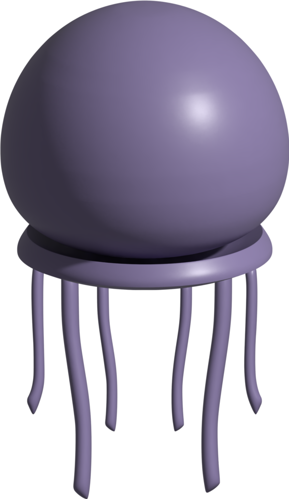 Ilustración 3D de medusas png