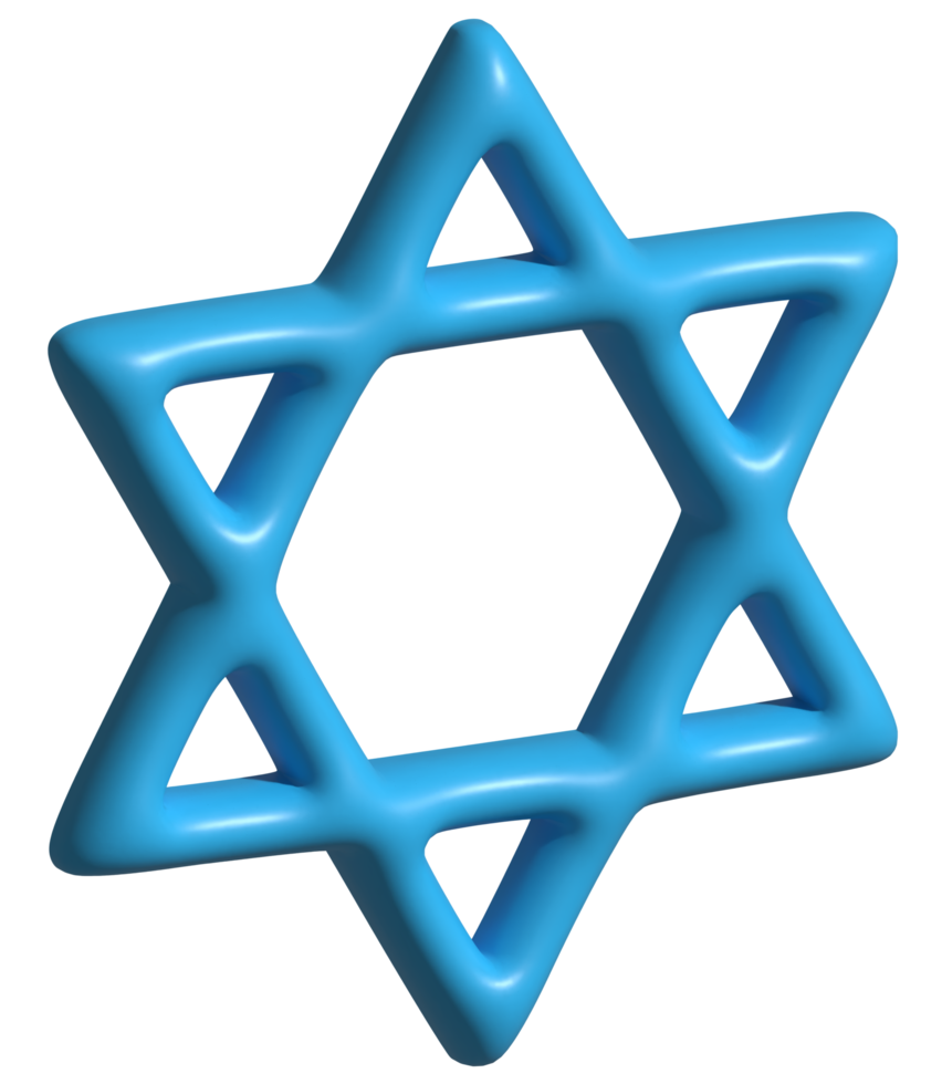 3d illustration of judaism symbol png