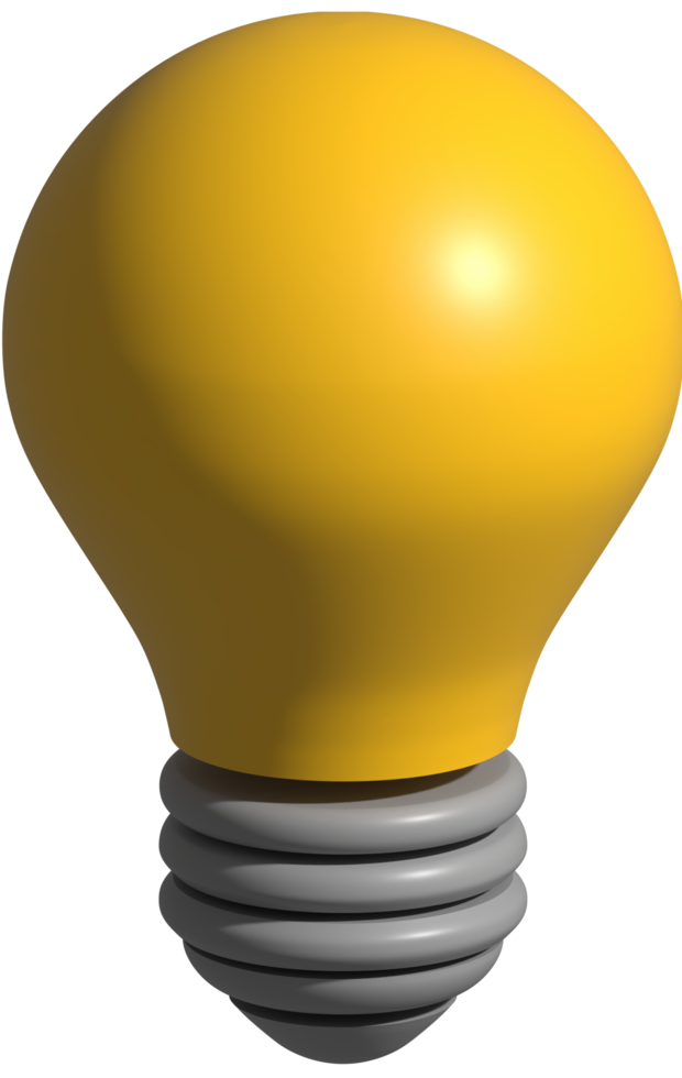 3d illustration of bulb png