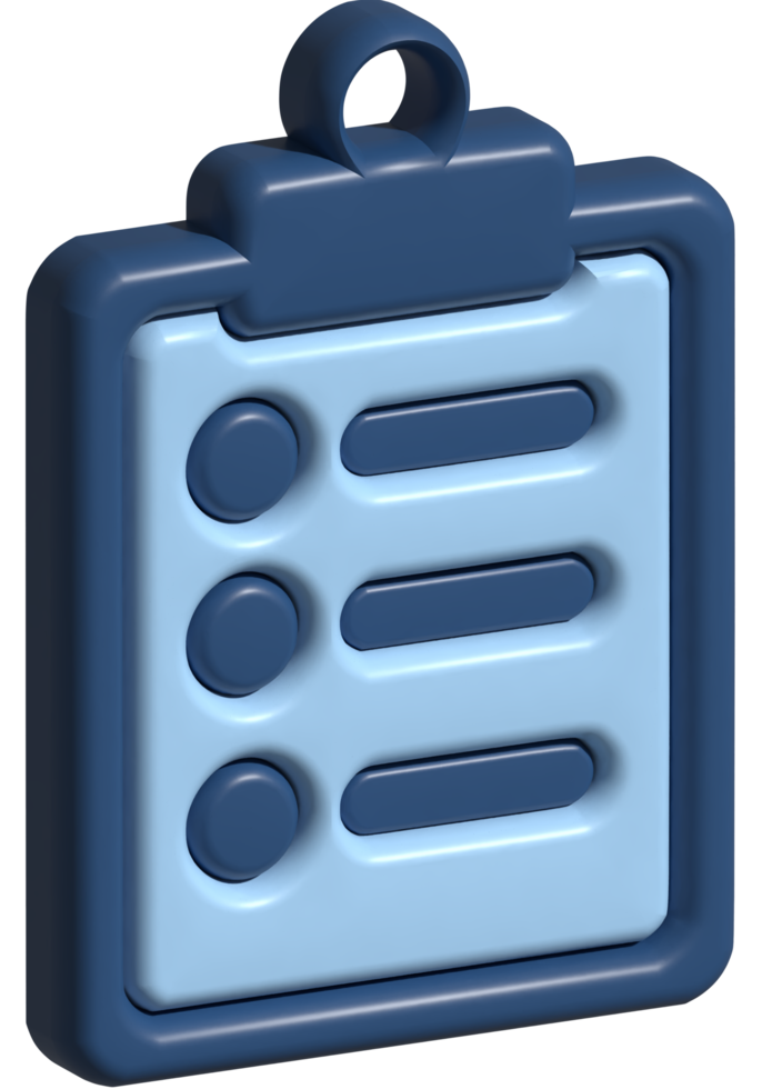 3d illustration of clipboard png