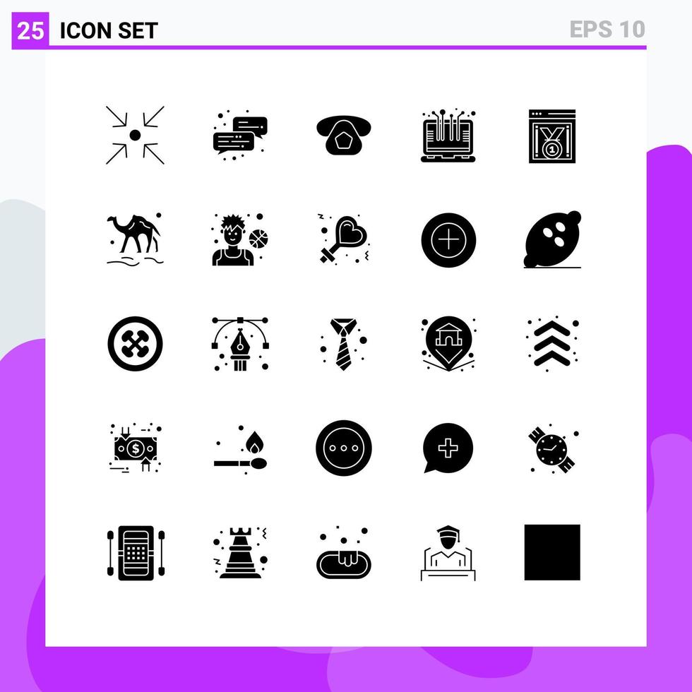 Stock Vector Icon Pack of 25 Line Signs and Symbols for website progress web performance telephone best website device Editable Vector Design Elements