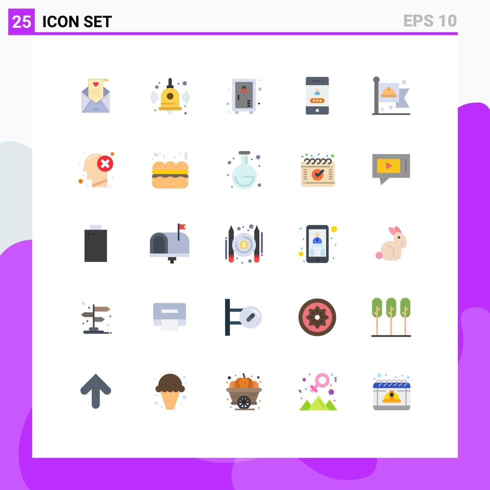 25 Creative Icons Modern Signs and Symbols of labor communist lock security lock Editable Vector Design Elements