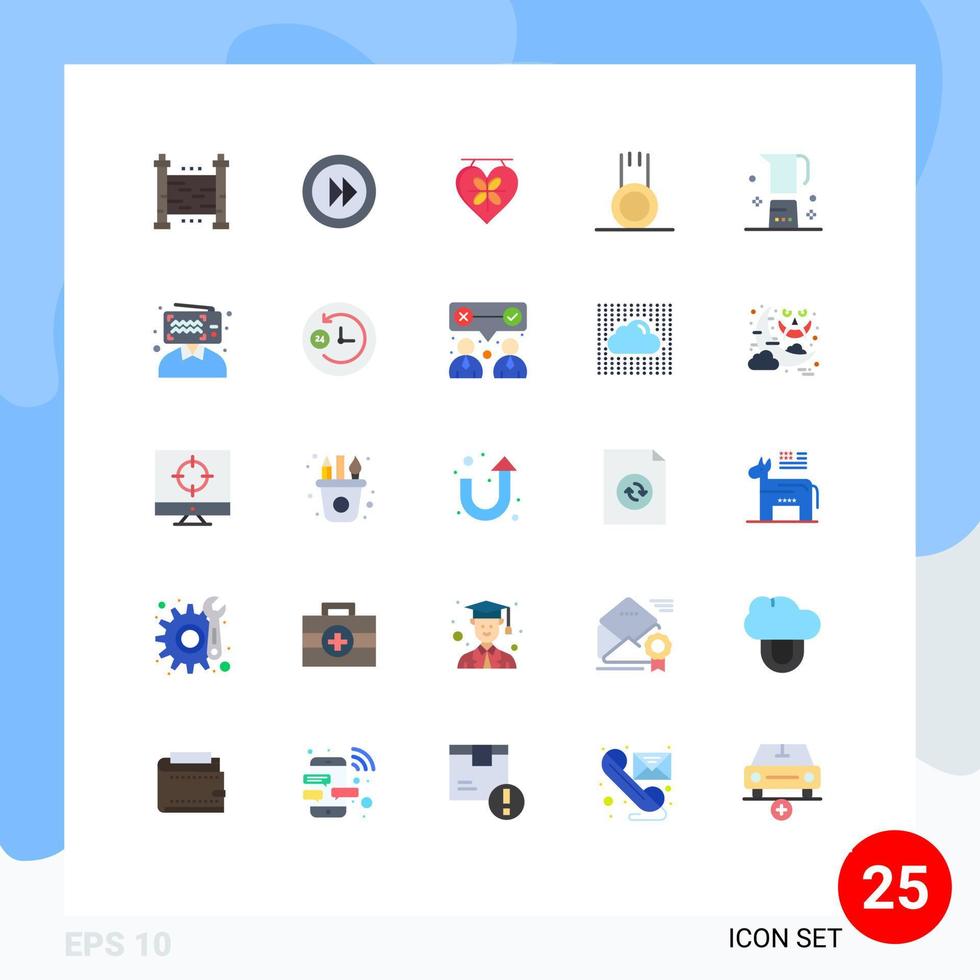 paquete de iconos vectoriales de stock de 25 signos y símbolos de línea para elementos de diseño vectorial editables de ejercicio de gimnasio de tablero deportivo de café vector