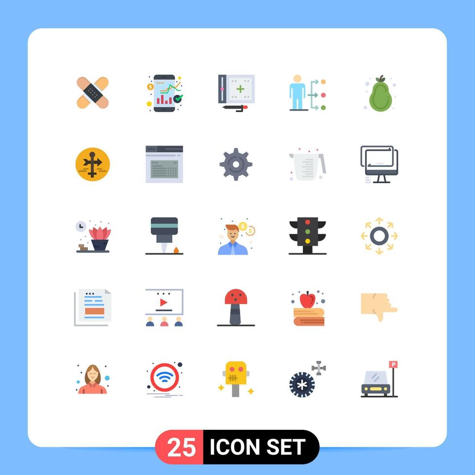 25 Flat Color concept for Websites Mobile and Apps network connect stock programing development Editable Vector Design Elements