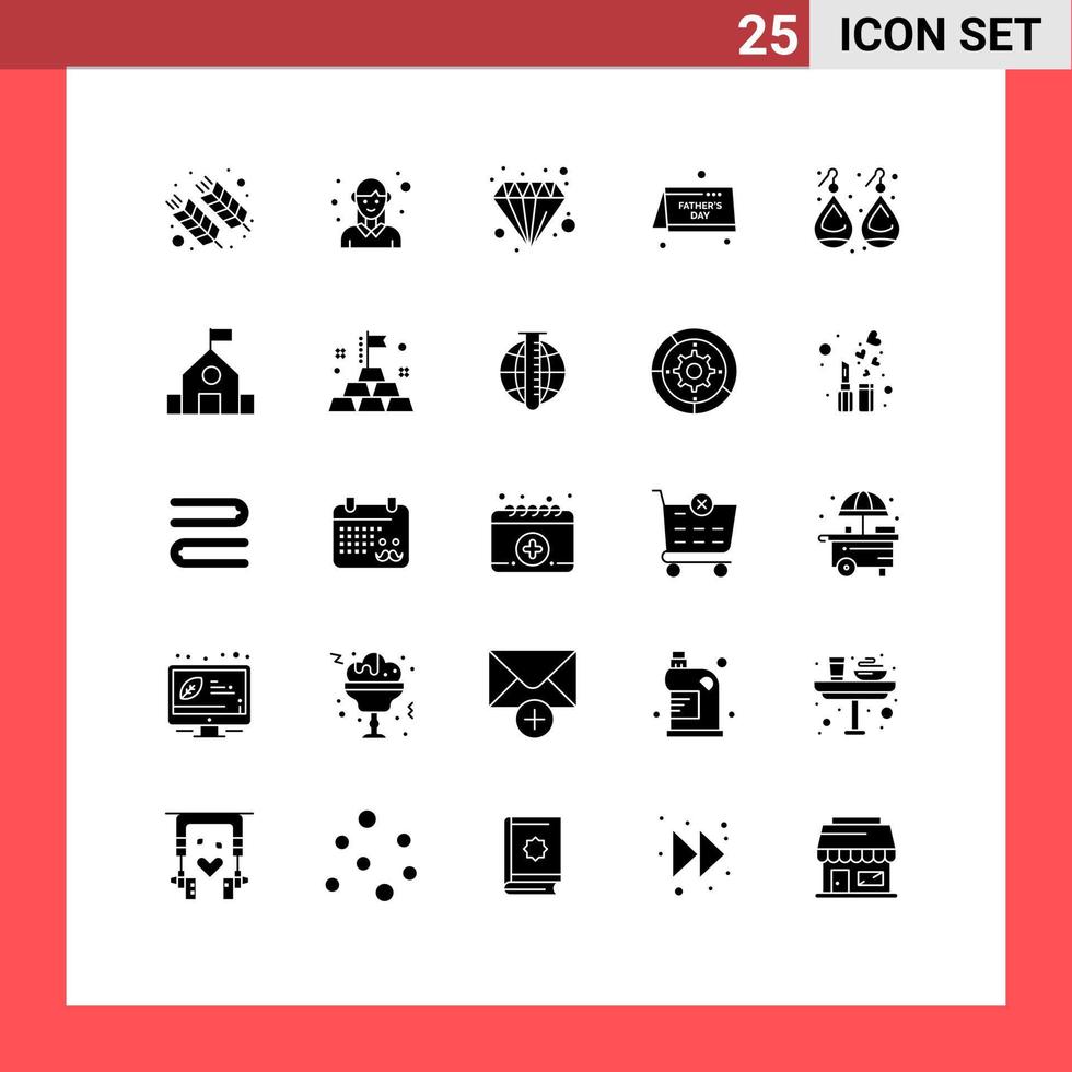 paquete de iconos vectoriales de stock de 25 signos y símbolos de línea para padre calendario mujer economía pastel elementos de diseño vectorial editables vector