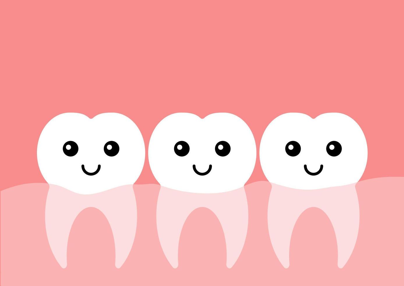 dientes con lindos bozales, vector. vector