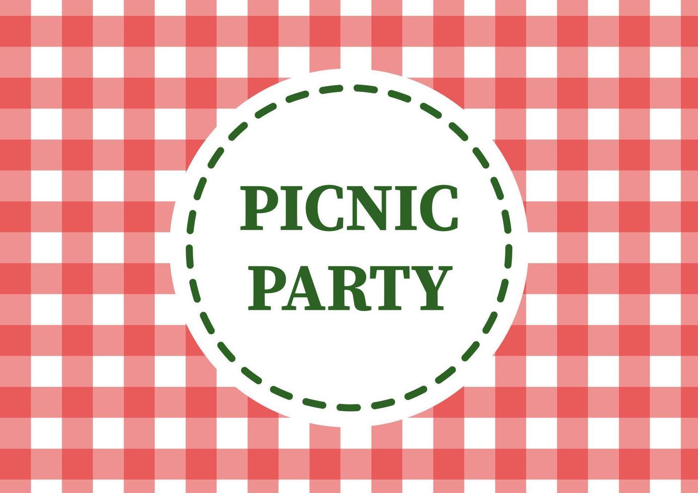 Poster Picnic party on tablecloth, vector. vector