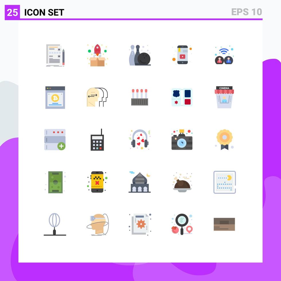25 Creative Icons Modern Signs and Symbols of study mobile package learning play Editable Vector Design Elements