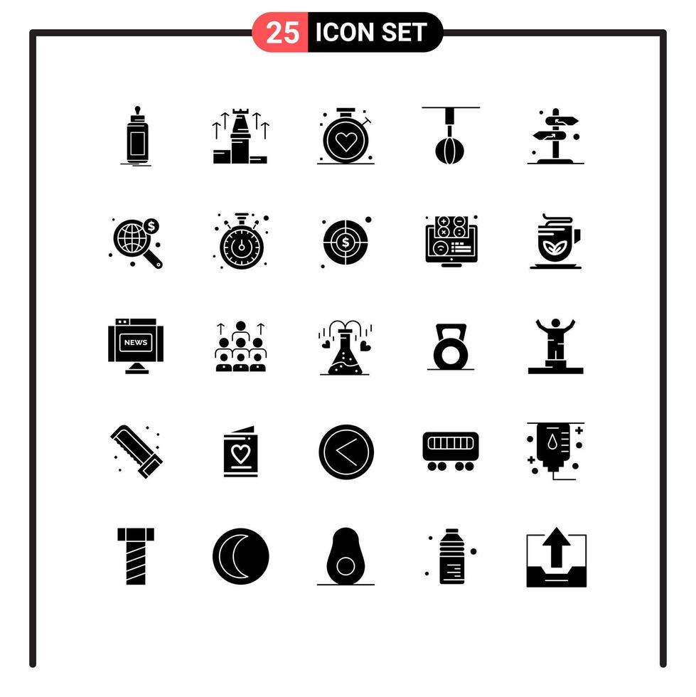 Set of 25 Modern UI Icons Symbols Signs for house home chess appliances hospital Editable Vector Design Elements