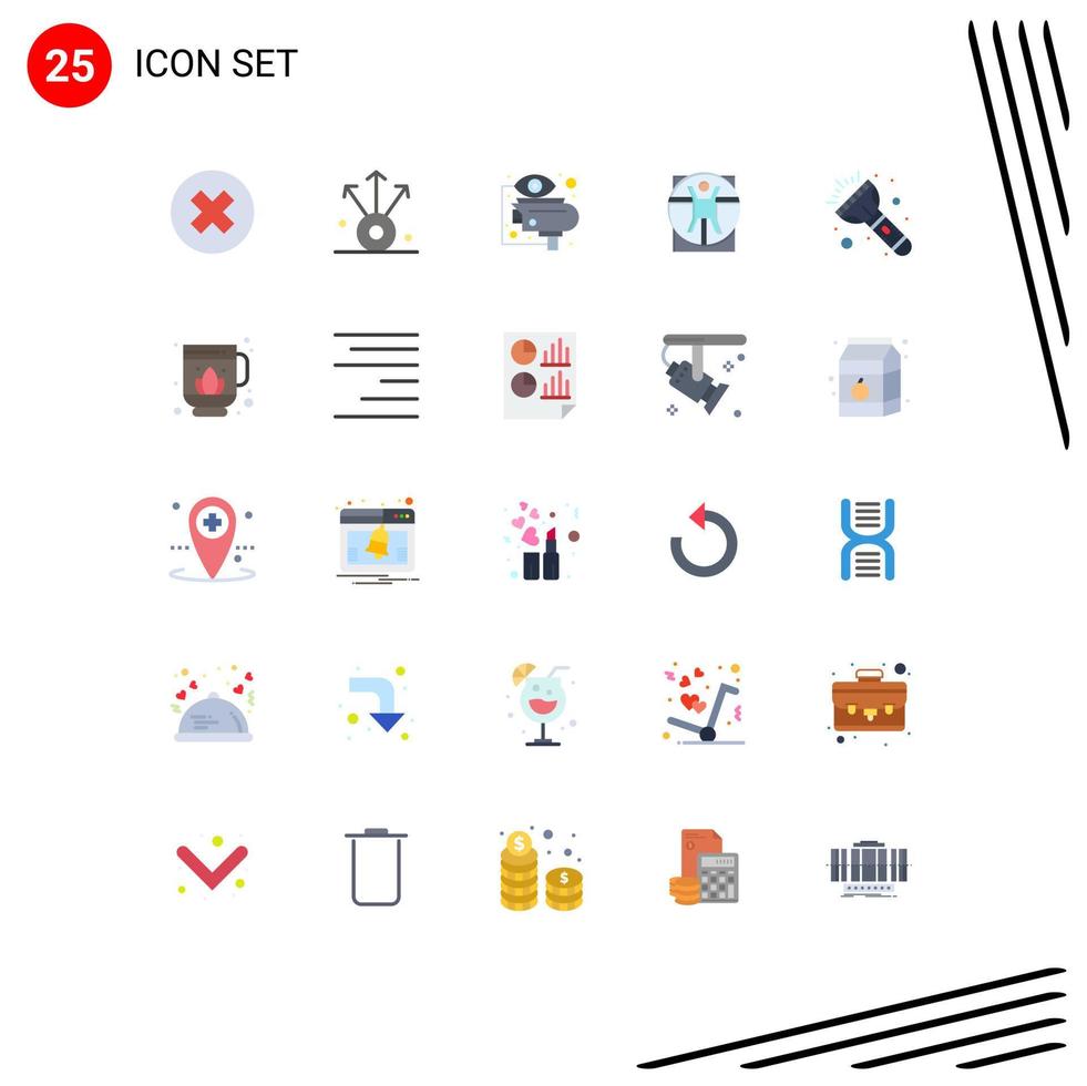 25 Universal Flat Colors Set for Web and Mobile Applications light scane cctv medical virtruvian Editable Vector Design Elements