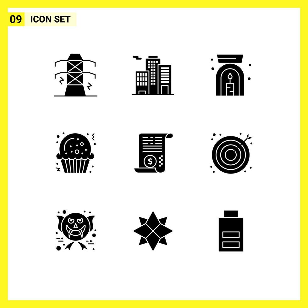 Stock Vector Icon Pack of 9 Line Signs and Symbols for marketing dollar lamp attachment sugar Editable Vector Design Elements