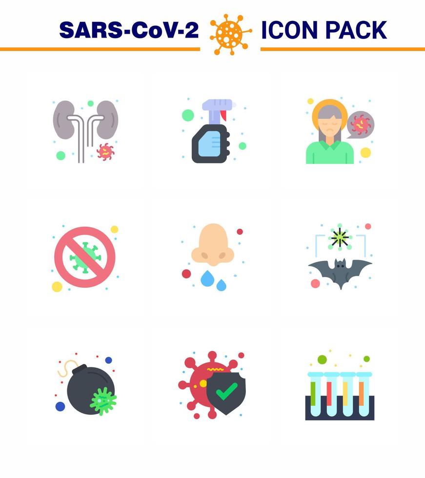 COVID19 corona virus contamination prevention Blue icon 25 pack such as  no diagnosis virus bacteria sick viral coronavirus 2019nov disease Vector Design Elements