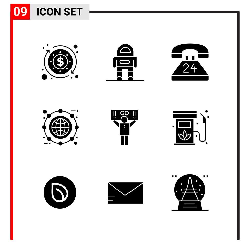9 General Icons for website design print and mobile apps 9 Glyph Symbols Signs Isolated on White Background 9 Icon Pack Creative Black Icon vector background