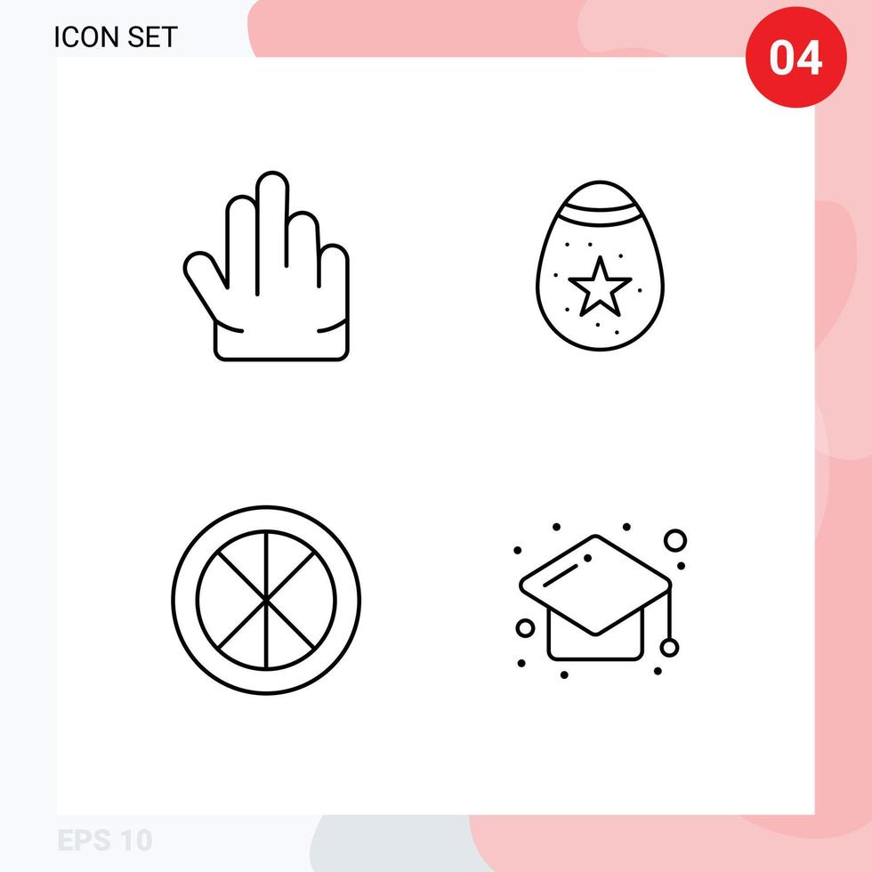 4 Creative Icons Modern Signs and Symbols of fingers household bird egg window Editable Vector Design Elements