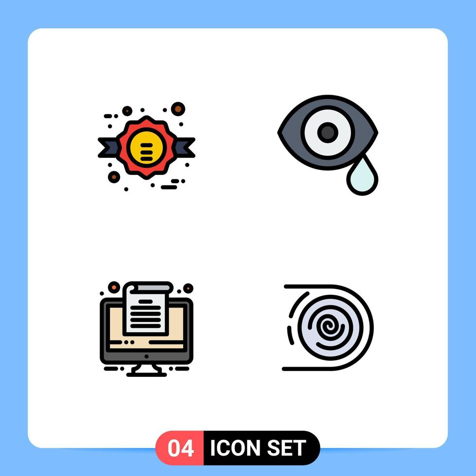 Stock Vector Icon Pack of 4 Line Signs and Symbols for black friday computer sale lab office Editable Vector Design Elements