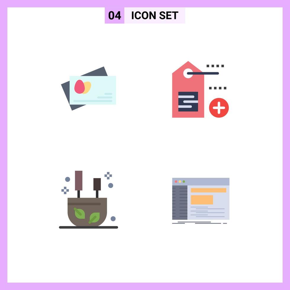 Universal Icon Symbols Group of 4 Modern Flat Icons of passport sticks add burning console Editable Vector Design Elements