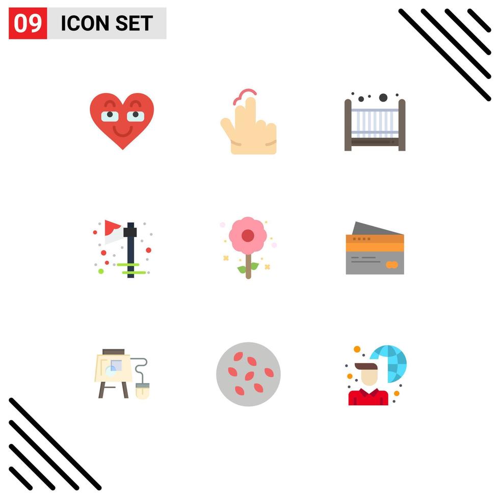 paquete de iconos de vector de stock de 9 signos y símbolos de línea para elementos de diseño de vector editables de hacha de halloween táctil de vacaciones abundantes