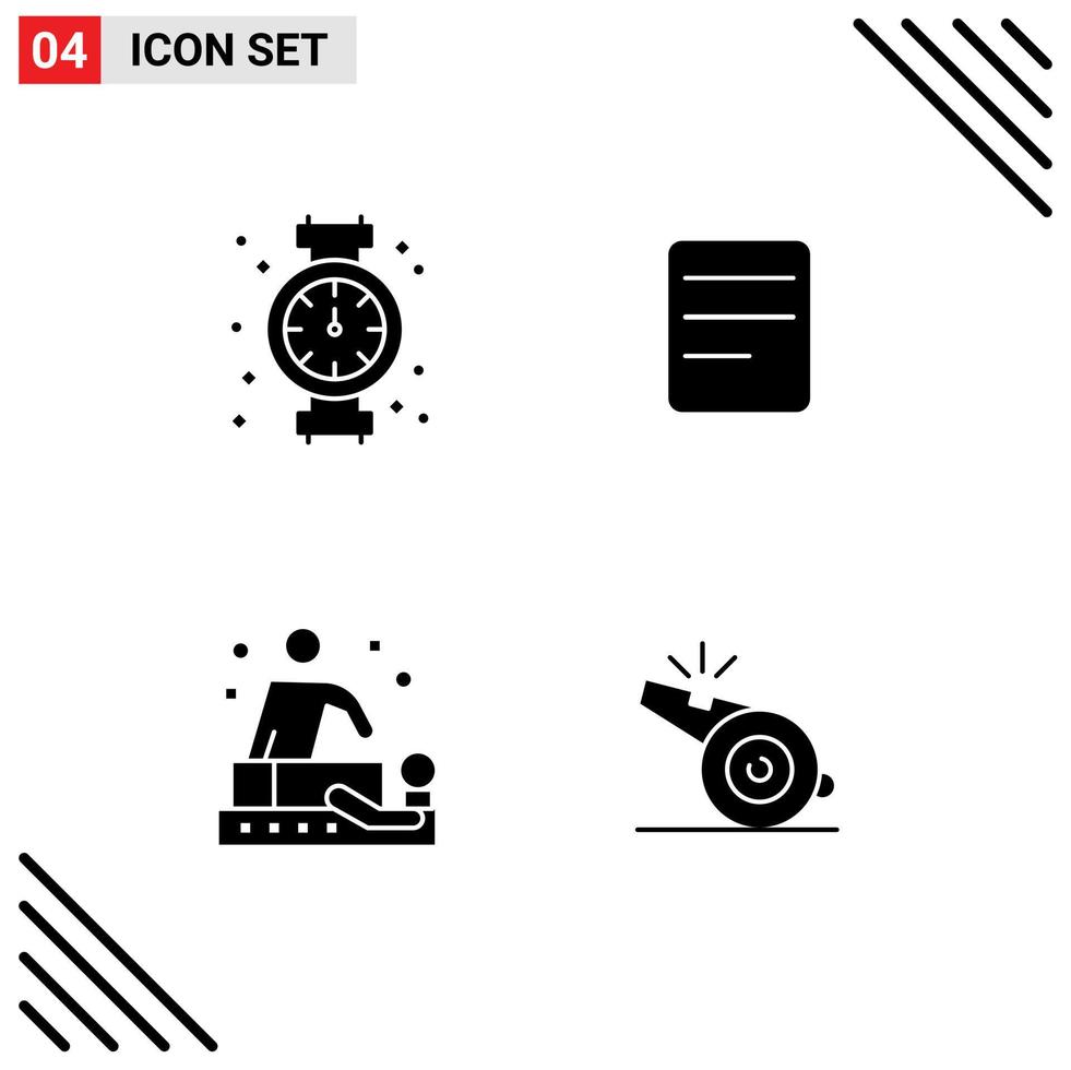 Set of 4 Modern UI Icons Symbols Signs for gauge spa plumbing chat coach Editable Vector Design Elements