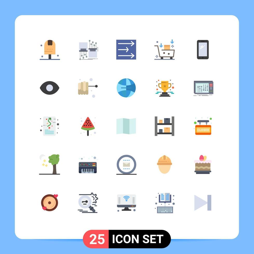 conjunto de 25 iconos de interfaz de usuario modernos signos de símbolos para emarketing correo electrónico campaña de correo electrónico carril elementos de diseño de vectores editables de viento