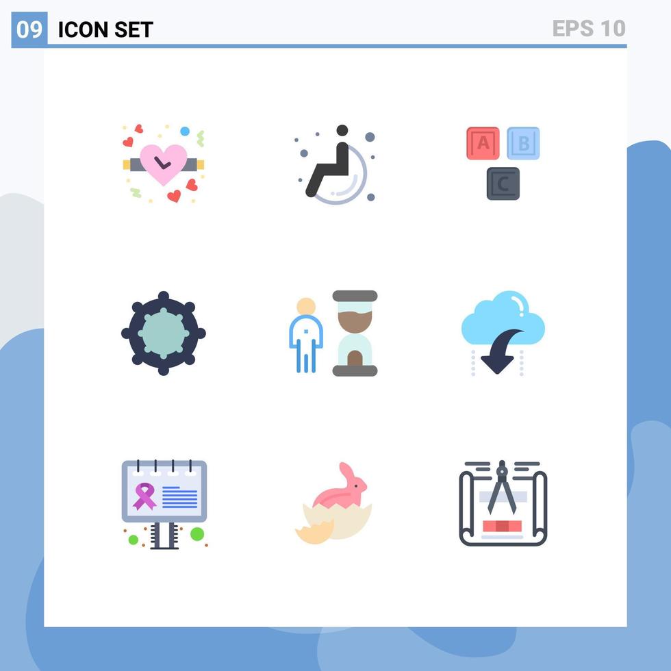 9 Creative Icons Modern Signs and Symbols of person management basic deadline tether Editable Vector Design Elements