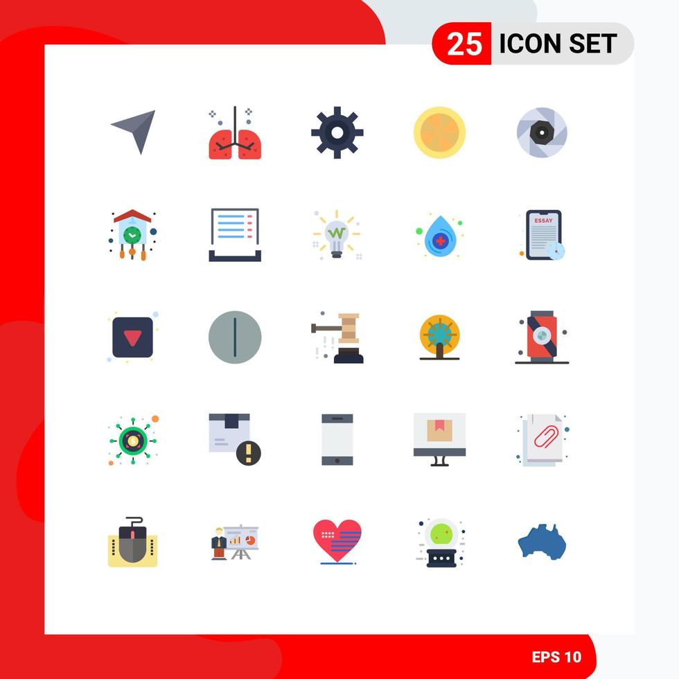 Set of 25 Modern UI Icons Symbols Signs for cinema lemon medicine fruit user Editable Vector Design Elements