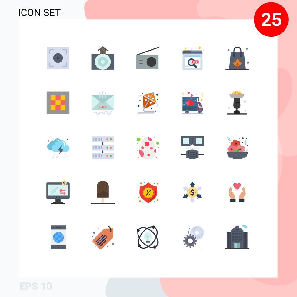 25 iconos creativos signos y símbolos modernos de venta otoño eléctrico trabajo en línea elementos de diseño vectorial editables en línea vector