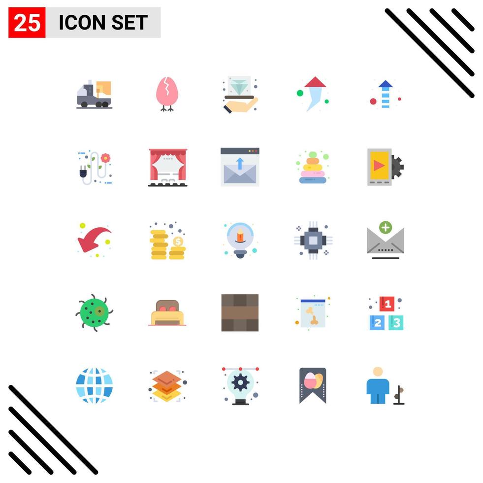 25 Universal Flat Colors Set for Web and Mobile Applications arrow right happy arrow hold Editable Vector Design Elements