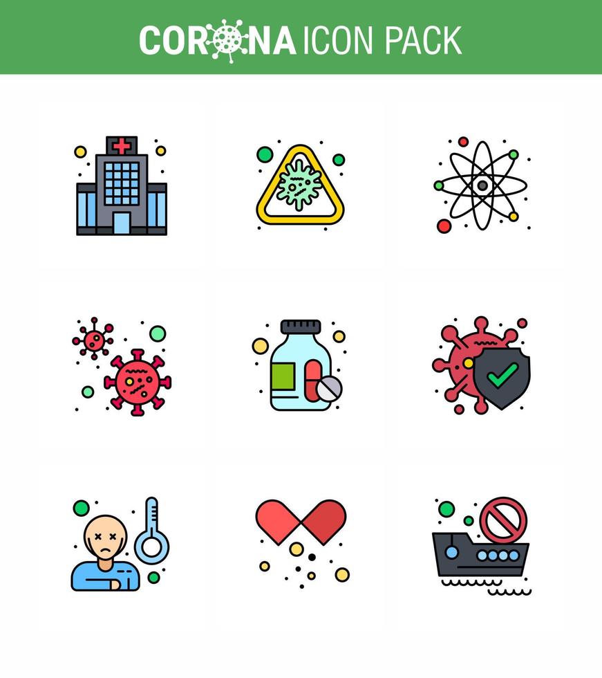 conjunto de iconos de prevención de coronavirus 2019ncov covid19 drogas virus covid investigación de coronavirus coronavirus viral 2019nov enfermedad vector elementos de diseño