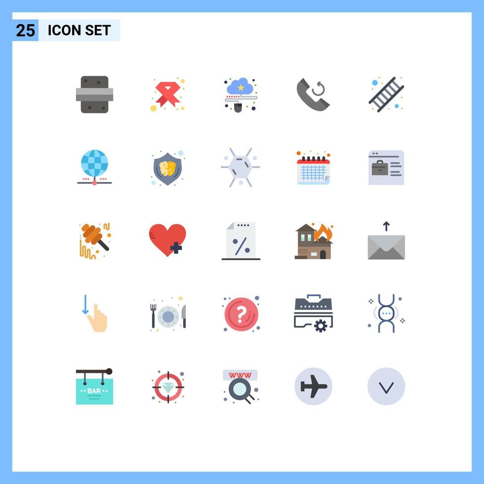 25 Thematic Vector Flat Colors and Editable Symbols of callback call medical online data Editable Vector Design Elements