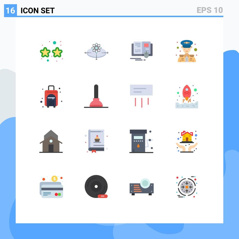 16 Creative Icons Modern Signs and Symbols of summer police security light man mouse Editable Pack of Creative Vector Design Elements
