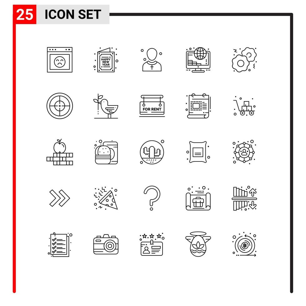 25 Creative Icons Modern Signs and Symbols of coins online wish investment man Editable Vector Design Elements