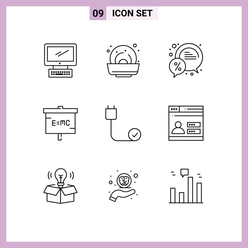 9 Creative Icons Modern Signs and Symbols of research lab bubble experiment sale Editable Vector Design Elements