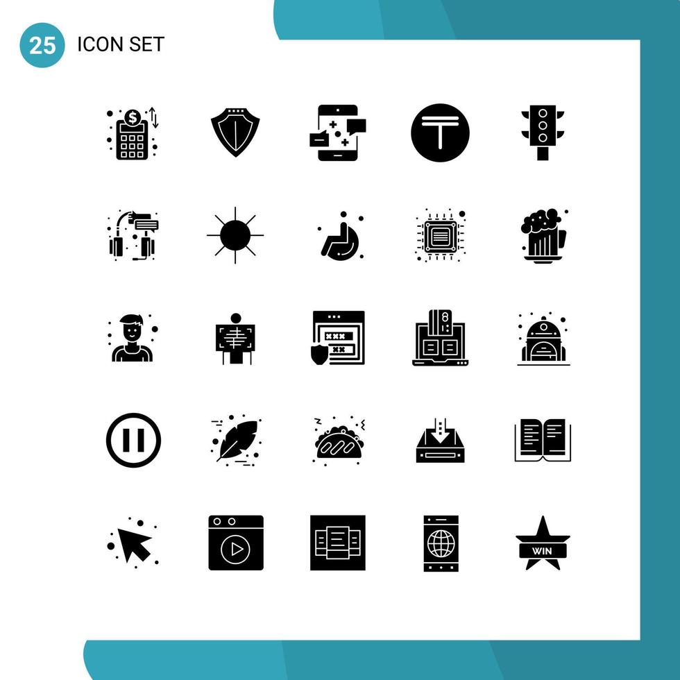 25 User Interface Solid Glyph Pack of modern Signs and Symbols of traffic money connection kazakhstan tenge Editable Vector Design Elements