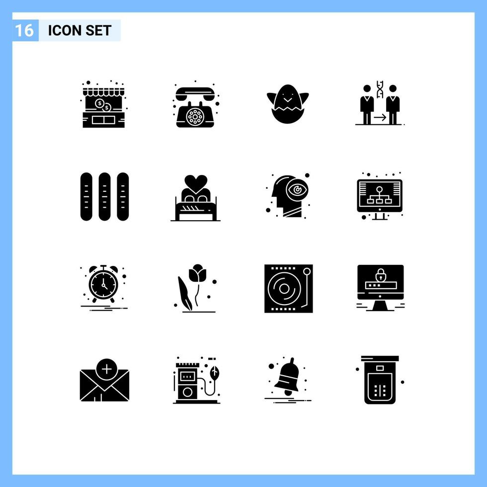 paquete de iconos de vector de stock de 16 signos y símbolos de línea para eventos salud pascua hospital clonación elementos de diseño de vector editables