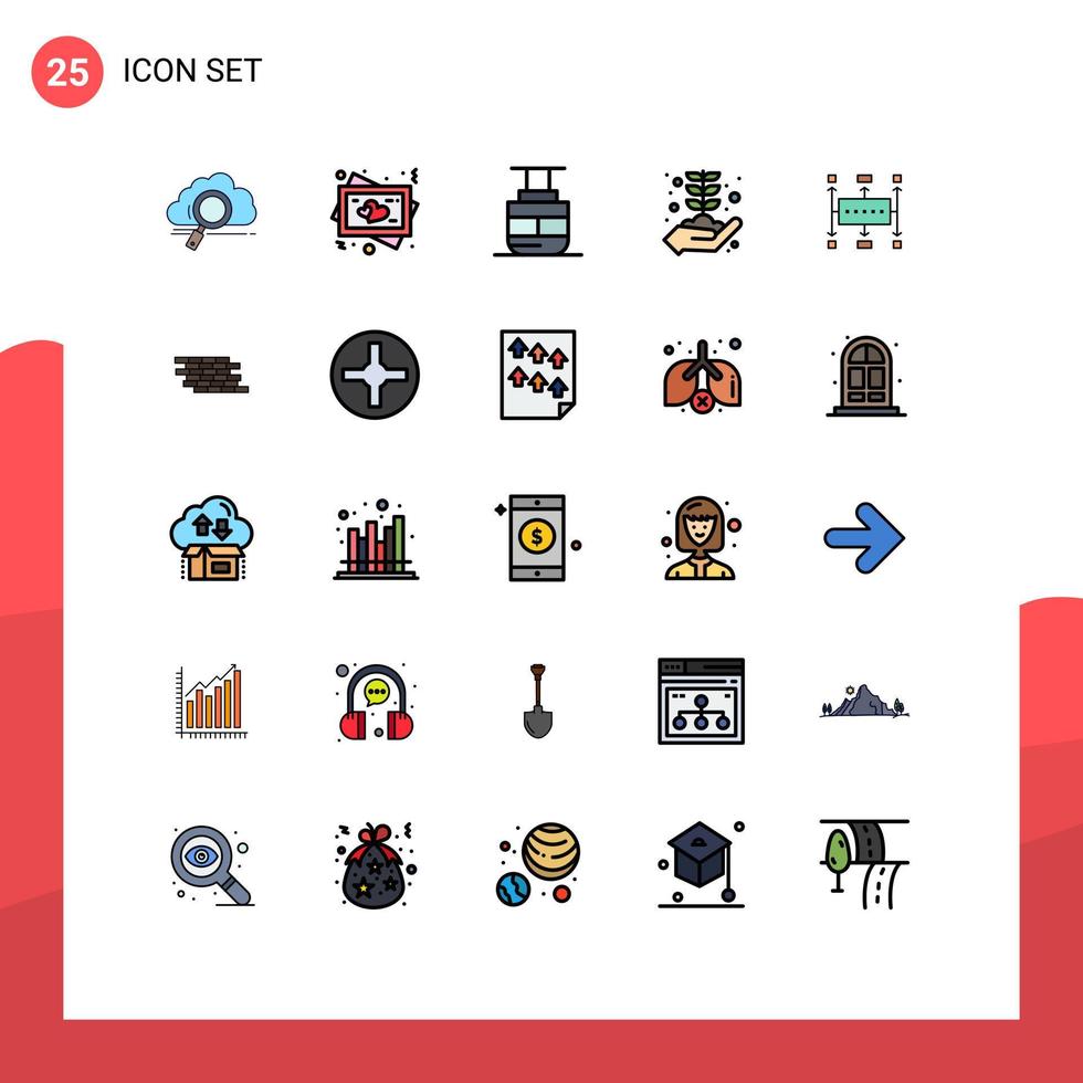 Set of 25 Modern UI Icons Symbols Signs for workflow concept wedding business growth vehicles Editable Vector Design Elements