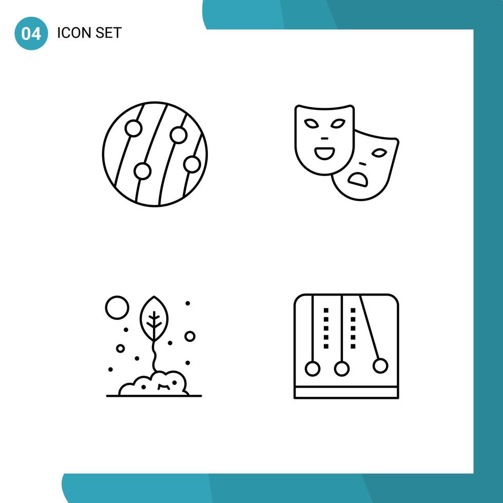 4 Creative Icons Modern Signs and Symbols of dandruff agriculture scalp disease roles environment Editable Vector Design Elements