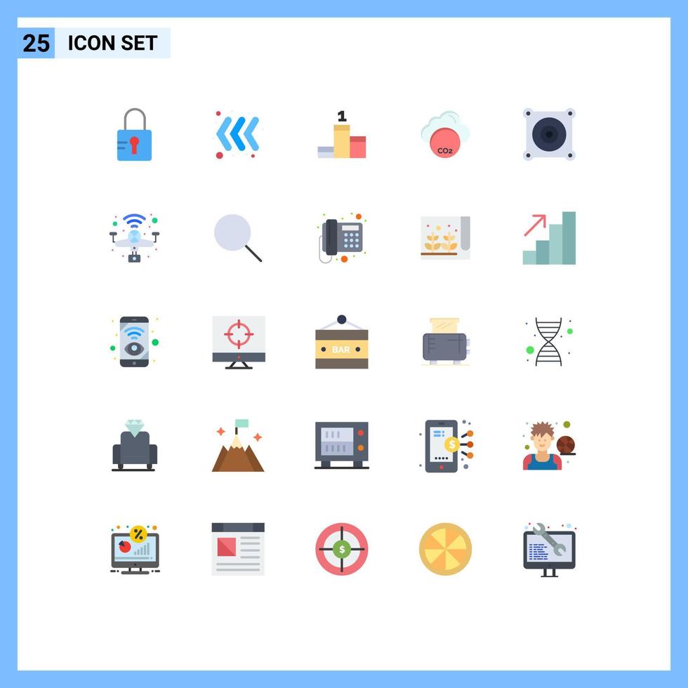 Group of 25 Flat Colors Signs and Symbols for iot fan achievement engine industry Editable Vector Design Elements