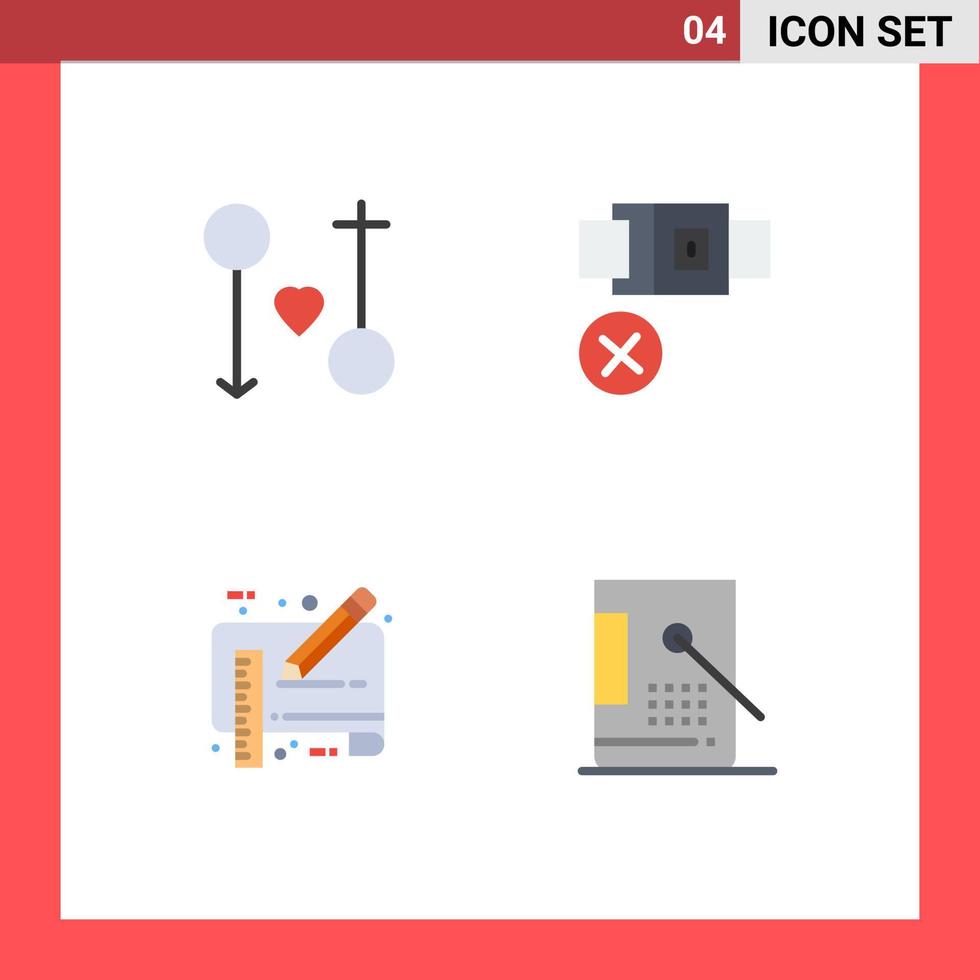 User Interface Pack of 4 Basic Flat Icons of female blue print marriage not draft Editable Vector Design Elements