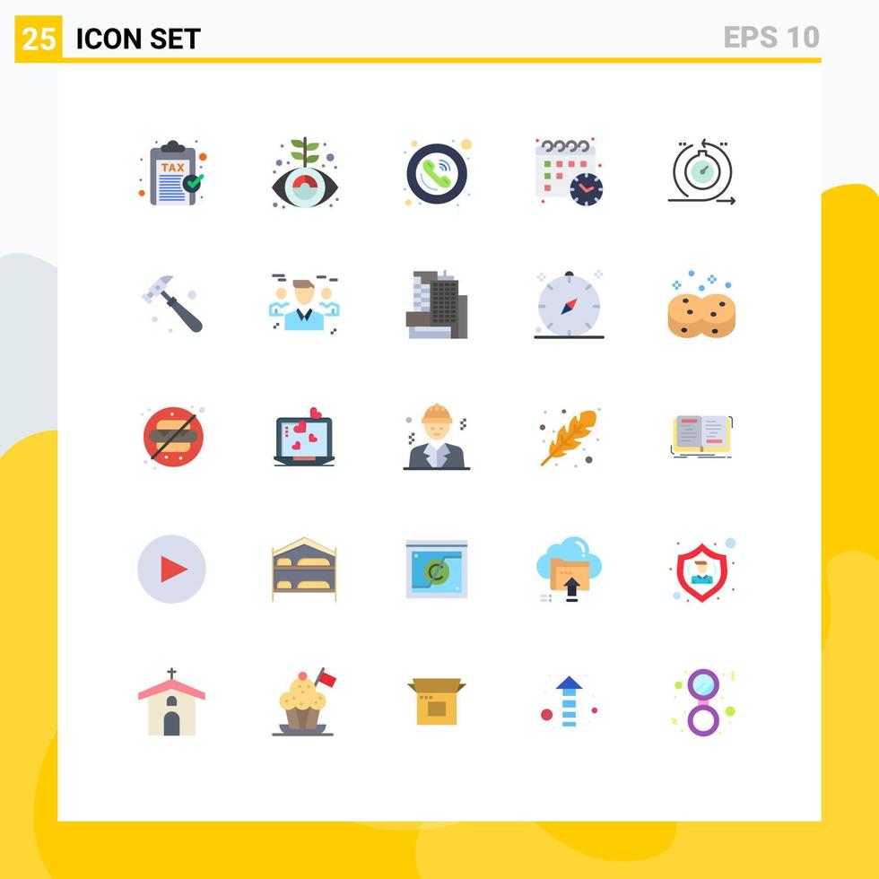 Stock Vector Icon Pack of 25 Line Signs and Symbols for agile date marketing calender signs Editable Vector Design Elements